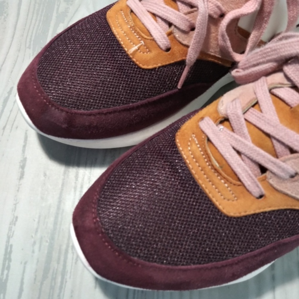 Anthropologie Ashton Retro Vintage Color Block Tennis Shoes Sneakers 40 9.5 - Picture 5 of 7